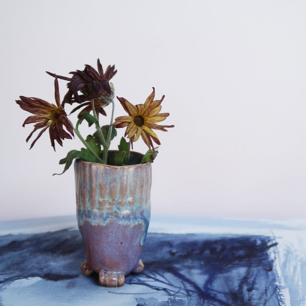 small handmade ceramic bud vase
