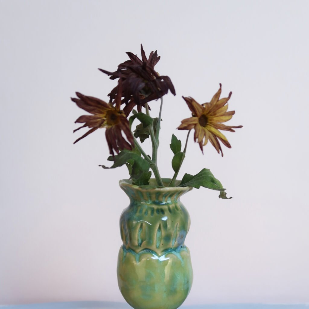 small handmade ceramic bud vase