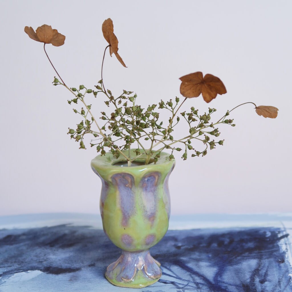 small handmade ceramic bud vase