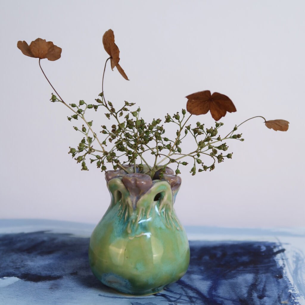 small handmade ceramic bud vase