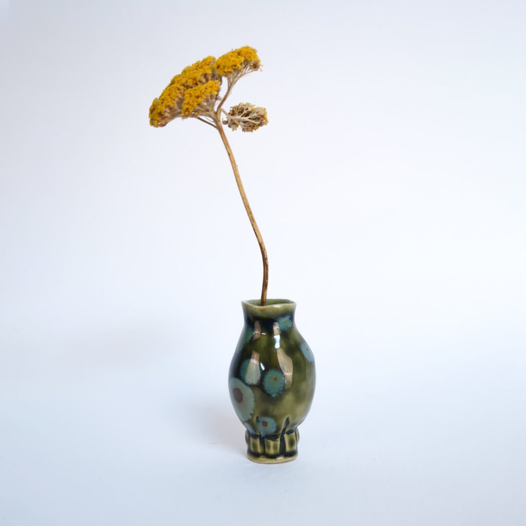small handmade ceramic bud vase