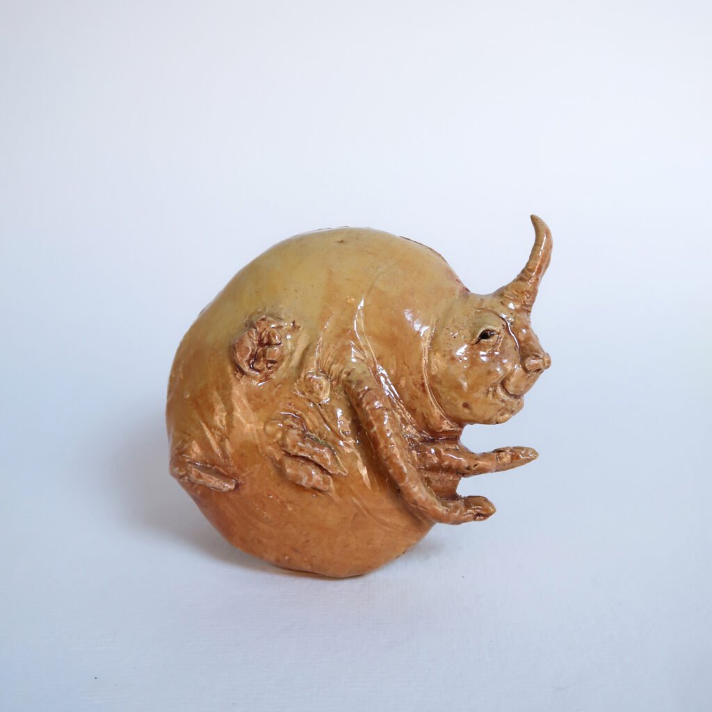 handmade ceramic turnip wall-hanging