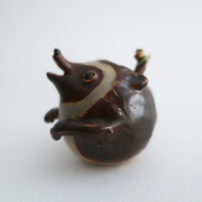 photo of a ceramic salt cellar the shape of a hedgehog
