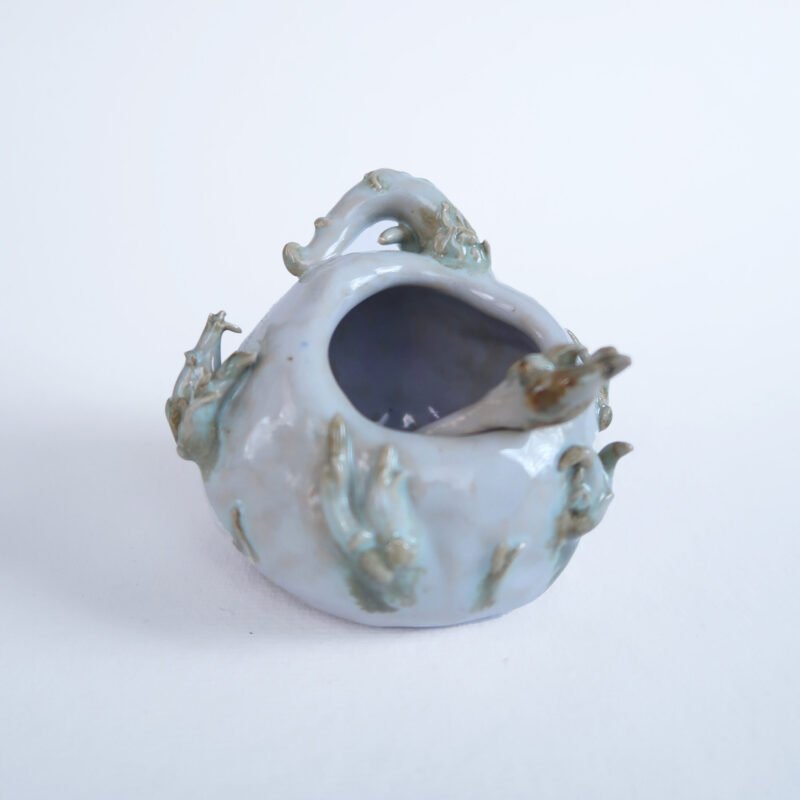 ceramic salt cellar with sprouts